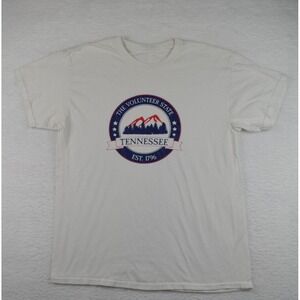 Tennessee The Volunteer State Shirt Mens Large White Vacation Fun Relax Est 1796